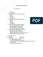 TALLER ADMINISTRACIÓN GENERAL. Estudiantes PDF