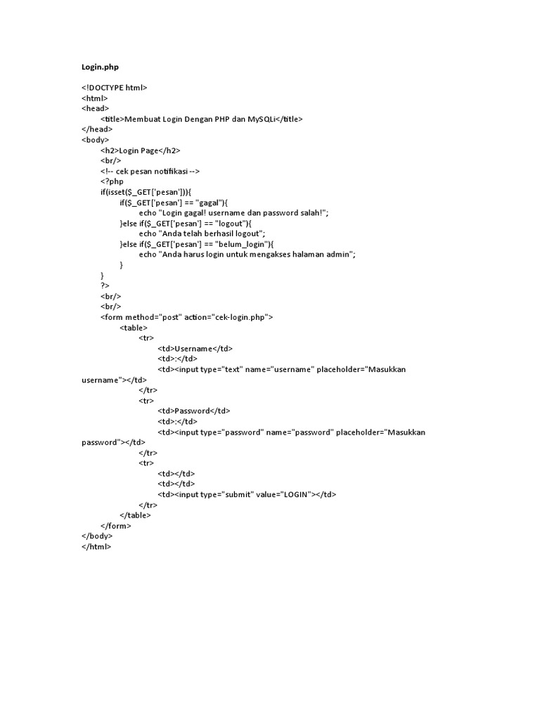 Session Php Mysqli Pdf