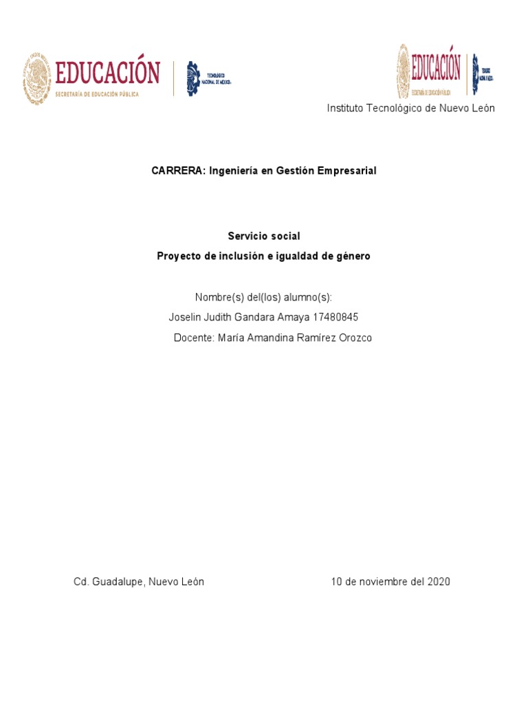 Igualdad de Género en la Educación Infantil | PDF | Discriminación ...