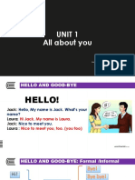 Unit 1 All About You: Dirección de Calidad Educativa