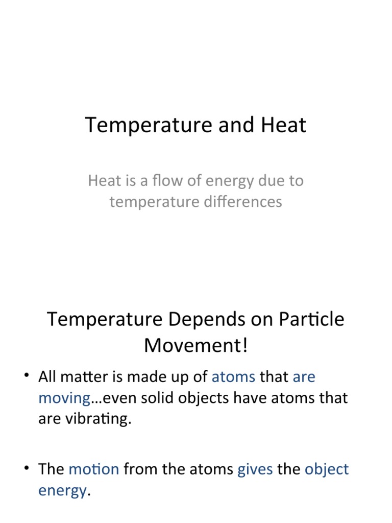 Understanding Temperature & Heat | PDF | Convection | Temperature