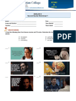 English 9 Second Quarter Worksheet 1: Understanding