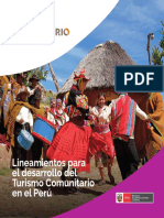 Lineamientos para El Desarrollo Del Turismo Comunitario en El Perú 2019
