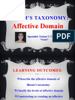 Bloom'S Taxonomy: Affective Domain