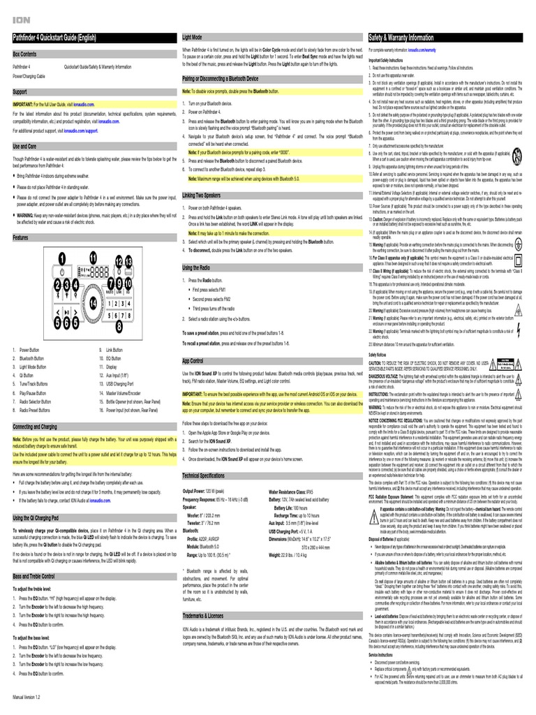 Pathfinder 4 Quickstart Guide | PDF | Power Supply | Electrical Wiring