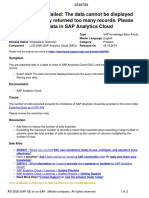 Export Failed: The Data Cannot Be Displayed Because The Query Returned Too Many Records. Please Try Filtering Your Data in SAP Analytics Cloud