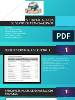 Exportaciones e Importaciones de Servicios Francia-España
