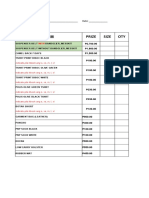 PNP Equipment Order Form