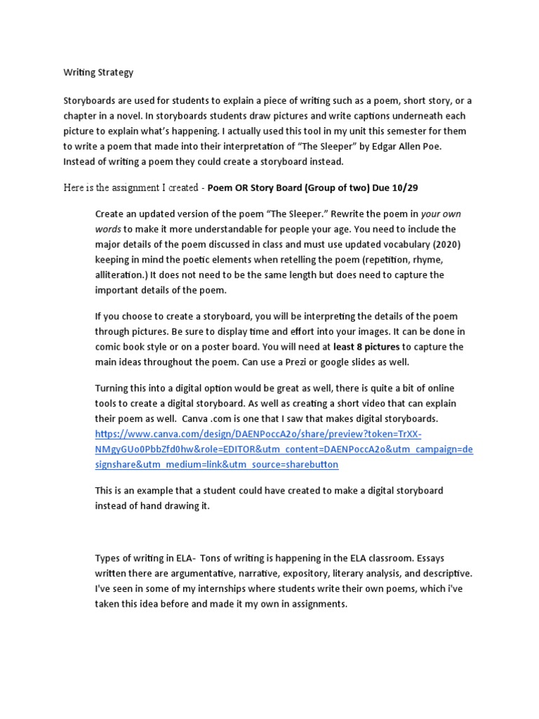 Writing Strategy | PDF