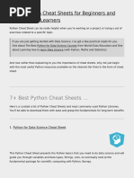 8 Best Python Cheat Sheets For Beginners and Intermediate Learners