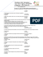 Soal Tematik Kelas 5 Tema 5 Mapel IPS PDF