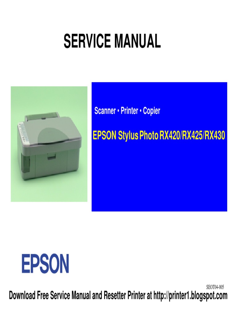 EPSON Stylus Photo RX420-RX425-RX430 PDF | PDF | Memory Card.