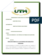 Auditoría fiscal: tipos de evidencia y papeles de trabajo