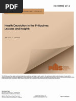 Health Devolution in The Philippines (Recovered) PDF