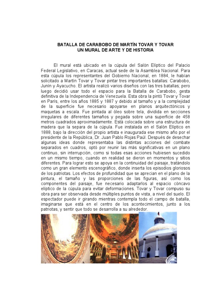 Mural de la Batalla de Carabobo | PDF | Venezuela | Pinturas