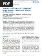 A Survey On Iot Security: Application Areas, Security Threats, and Solution Architectures