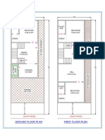 Ground Floor Plan First Floor Plan: Toilet 4'X8' Bed Room 10'4 "X13'3" Toilet 4'X8' Bed Room 10'4 "X13'3"