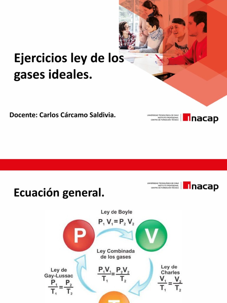 Ejercicios Ley de Gases Ideales | PDF | Gases | Fases de la materia