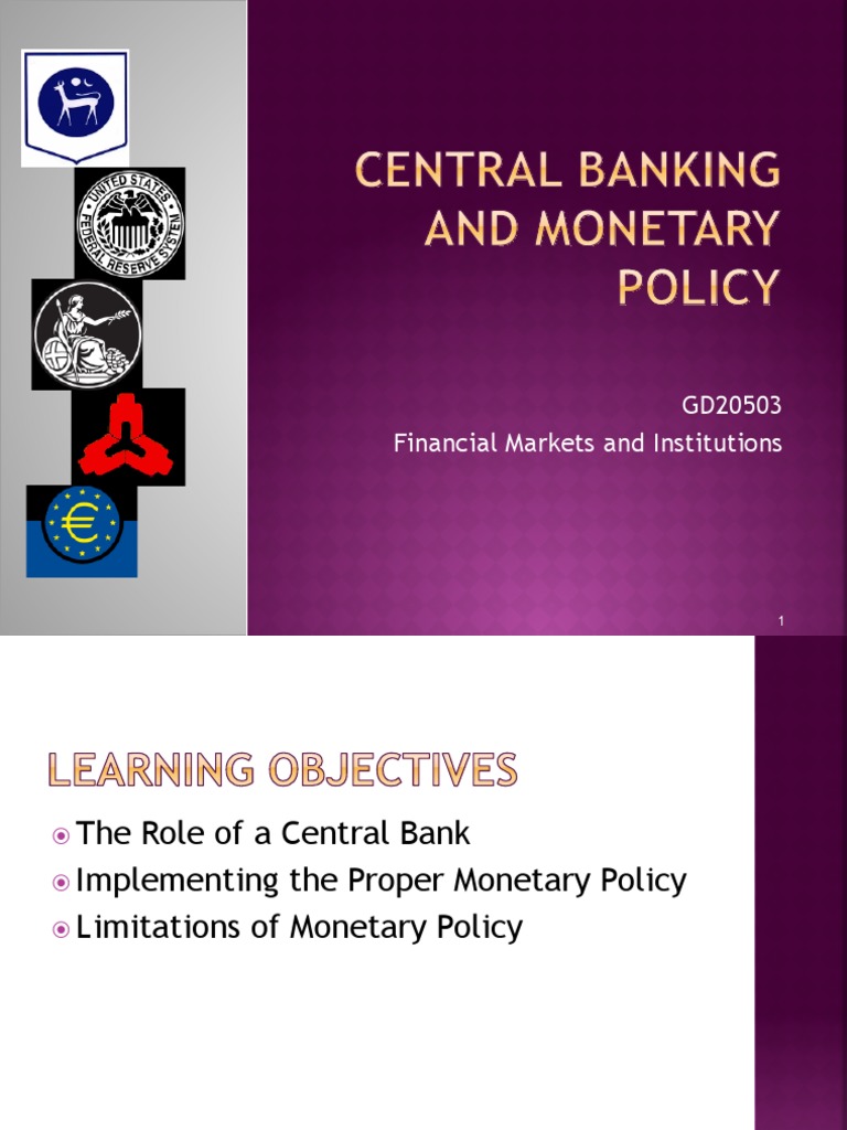 Central Banking and Policy PDF PDF Policy