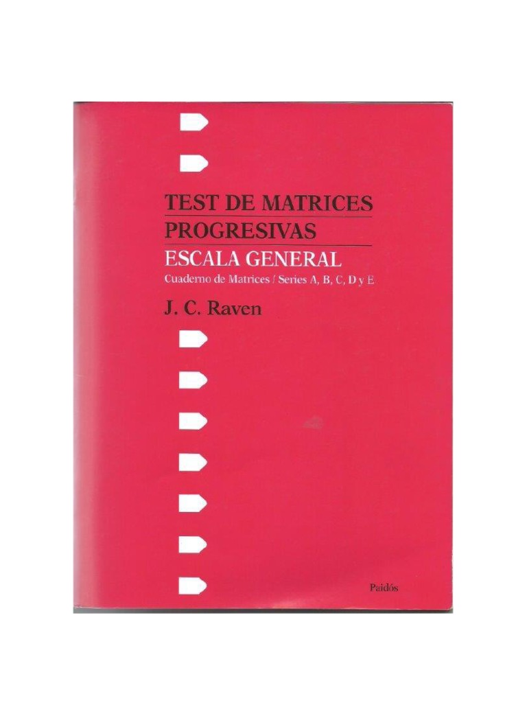 Test de Matrices Progresivasa de Raven PDF | PDF