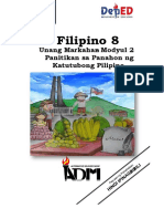 Filipino8 - Q1 - Mod2 - Panitikan - Sa Panahon - NG Katutubong - Pilipino - V3