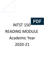 INTST 150 First Readings PDF
