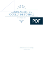 Regulamentul Jocului de Fotbal