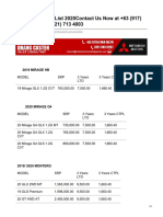 Mitsubishi Price List 2020contact Us Now at 63 917 158-0528 63 921 713 4003 PDF