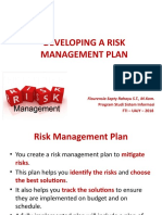 Developing A Risk Management Plan: Flourensia Sapty Rahayu S.T., M.Kom
