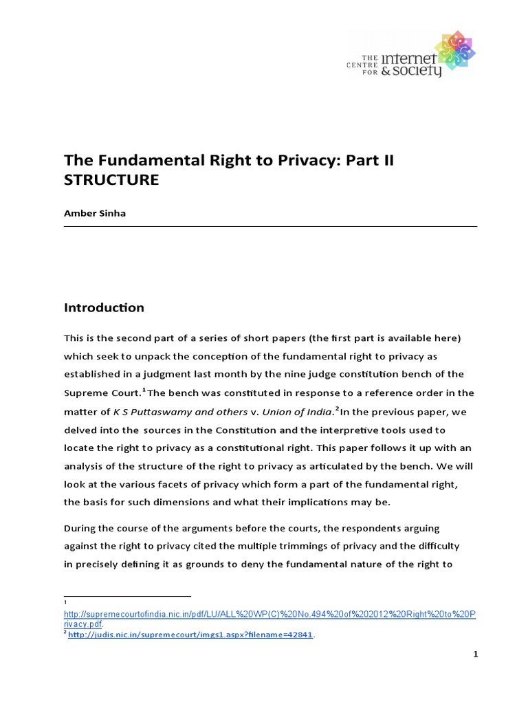 Analyzing the Right to Privacy | PDF | Right To Privacy | Privacy
