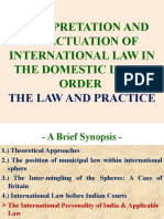 International Law & Municipal Law