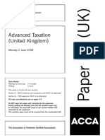 Advanced Taxation (United Kingdom) : Monday 2 June 2008