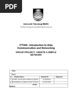 ITT400 - Introduction To Data Communication and Networking: Universiti Teknologi MARA