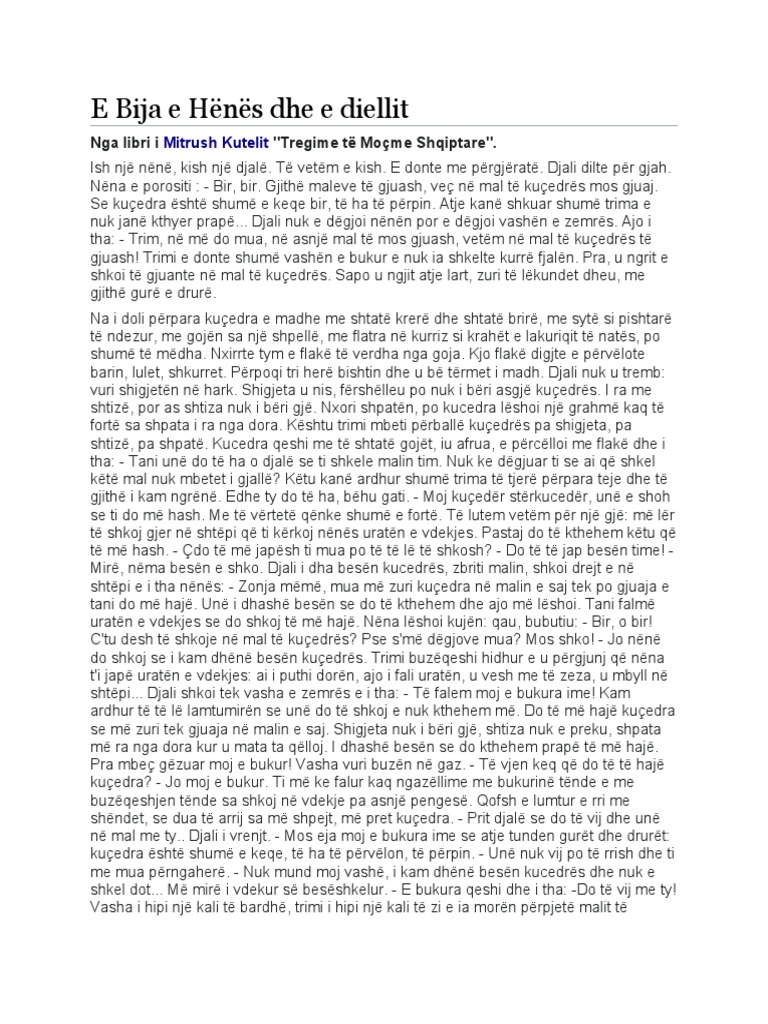 E Bija e Hënës Dhe e Diellit | PDF