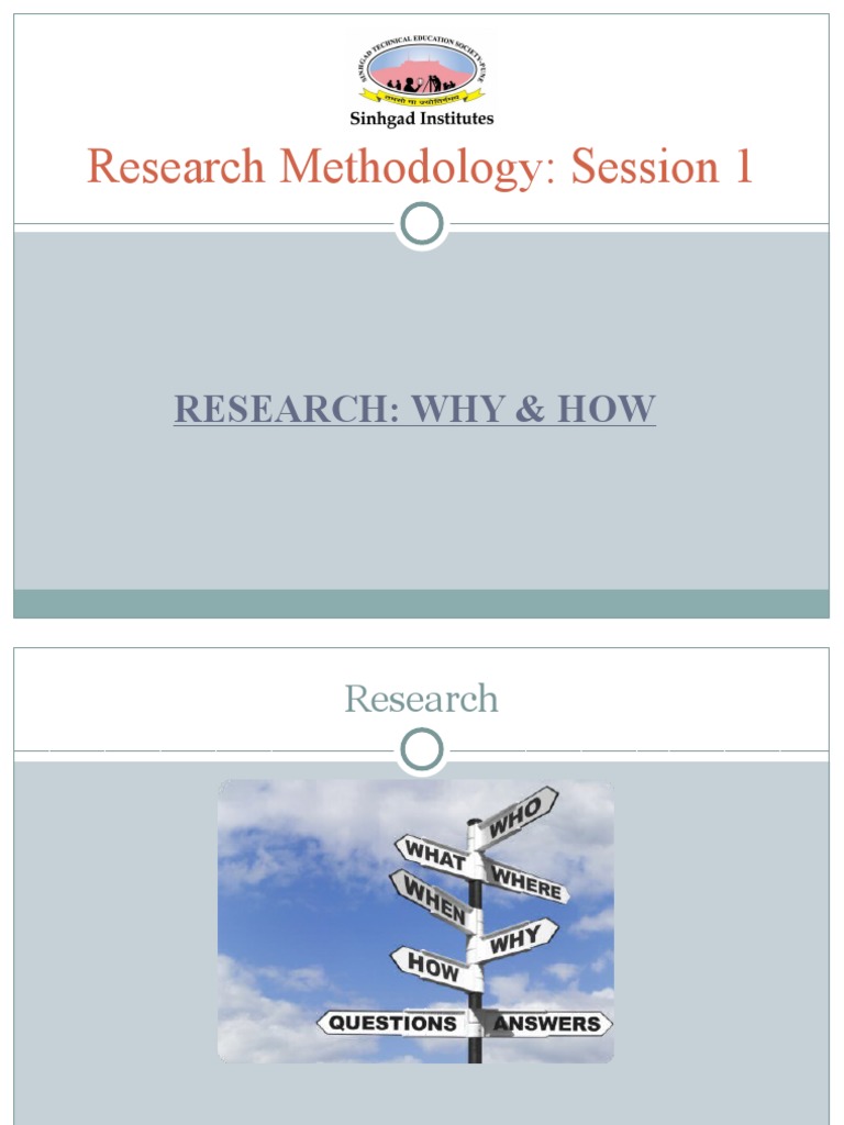 Research Methodology - Session1 | PDF | Scientific Method | Plagiarism