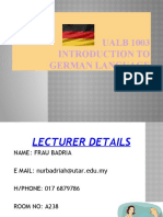 UALB 1003 Introduction To German Language