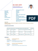 Shahzad Akram Hashmi: Personal Information