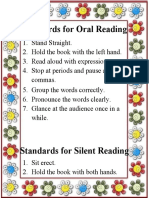 Standards For Oral Reading