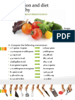 Nutrition and Diet Theraphy: Ncma 215 A Group Presentation