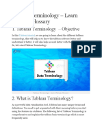 Tableau Terminology - Learn Tableau Glossary