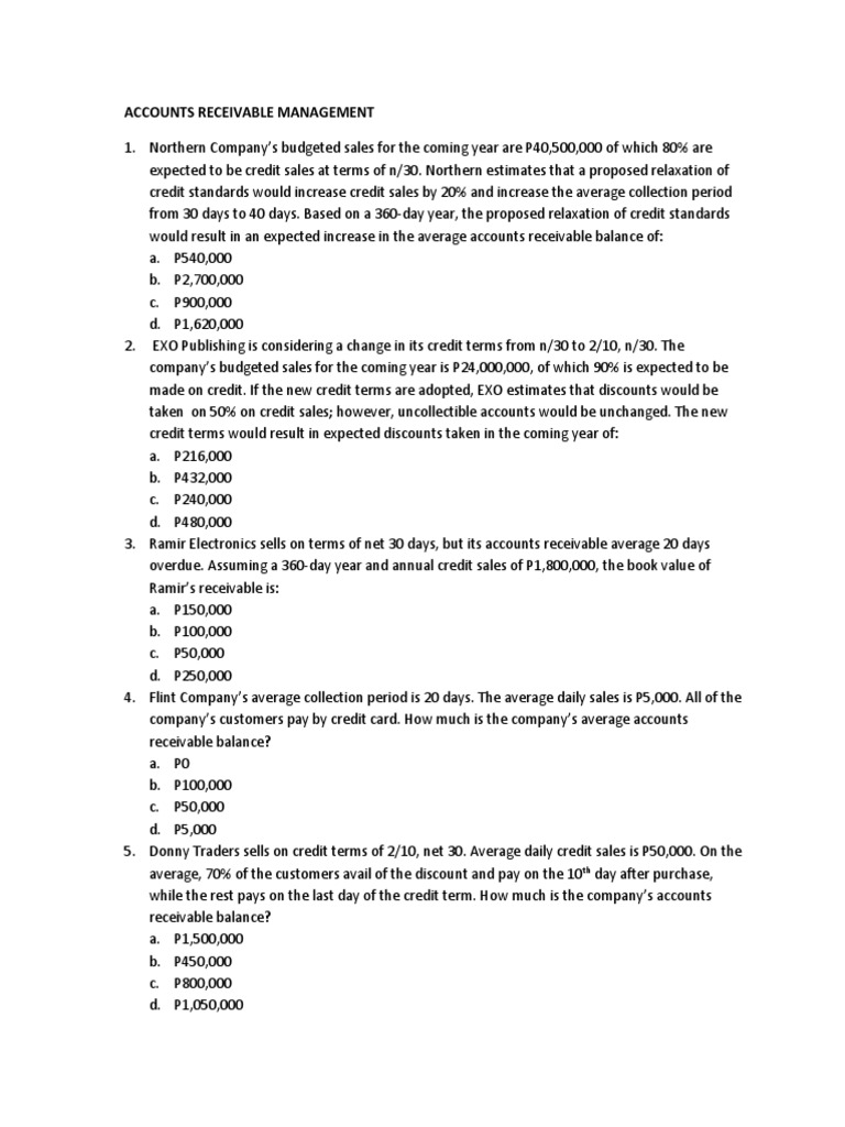 Accounts Receivable & Inventory Analysis | PDF | Inventory | Management ...