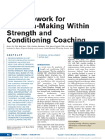 A Framework For Decision-Making Within Strength and Conditioning Coaching