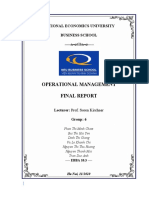 Operational Management Final Report: National Economics University Business School