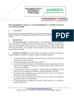 Procedimiento para El Mnantenimiento de Acumuladores Alebarta Sas