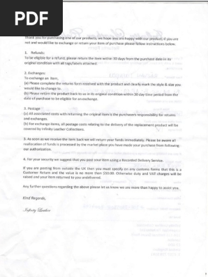 Return Form