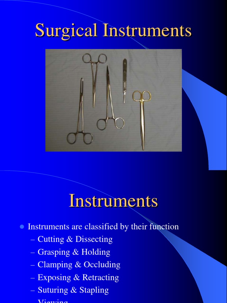 Surgical Instruments Slides PDF | PDF | Medicine | Surgery