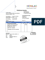 Proforma Invoice: Honilac Nutrition LTD