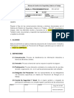 PRC-SST-007 Procedimiento de Comunicación Interna y Externa