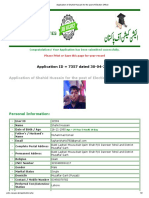 Application of Shahid Hussain For The Post of Election Officer PDF