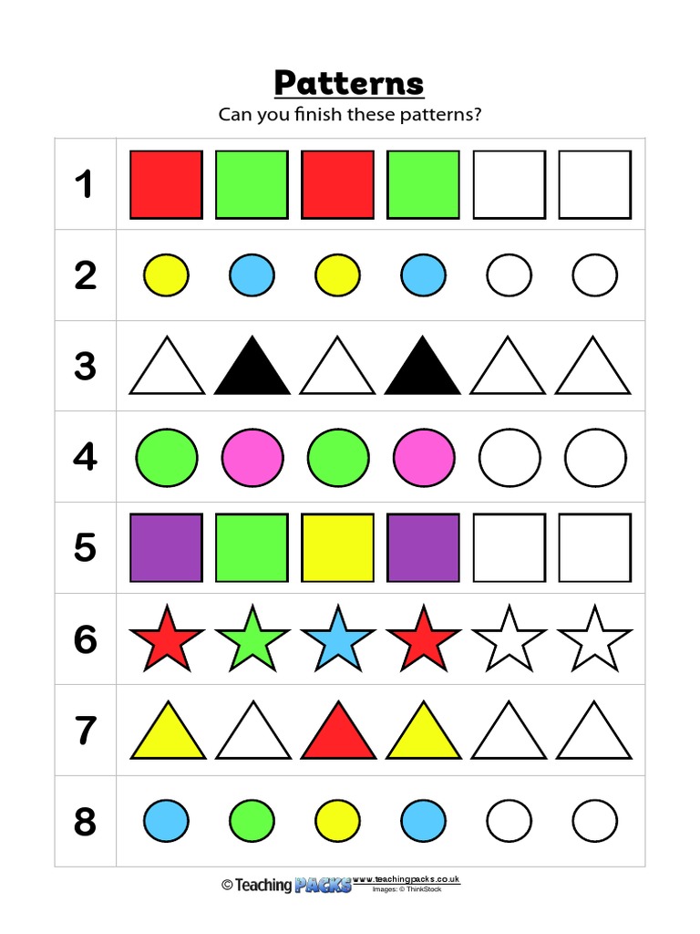 Patterns: Can You Finish These Patterns? | PDF | Getty Images | Imaging